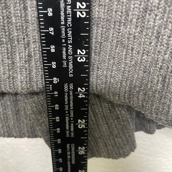 Margaret O'Leary Womens Jacket Size Medium Gray Moto Style Knitted Long Sleeve - Picture 6 of 16